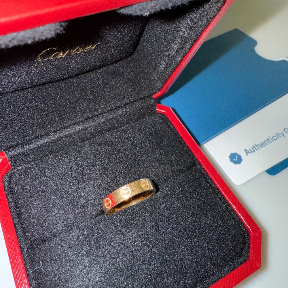 Small Cartier Yellow Gold Love Ring - Picture 7 of 11